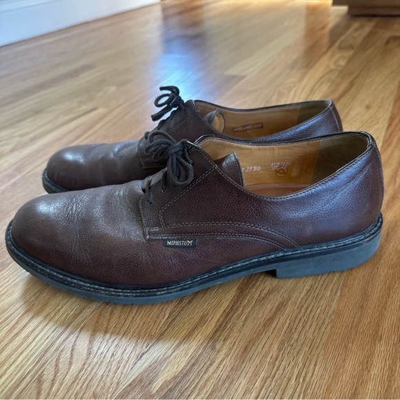 Mephisto Marlon Plain Toe Oxford Men Size 13 Brown Pebble Leather Lace Shoes main image 12